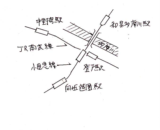 向ヶ丘遊園駅の位置