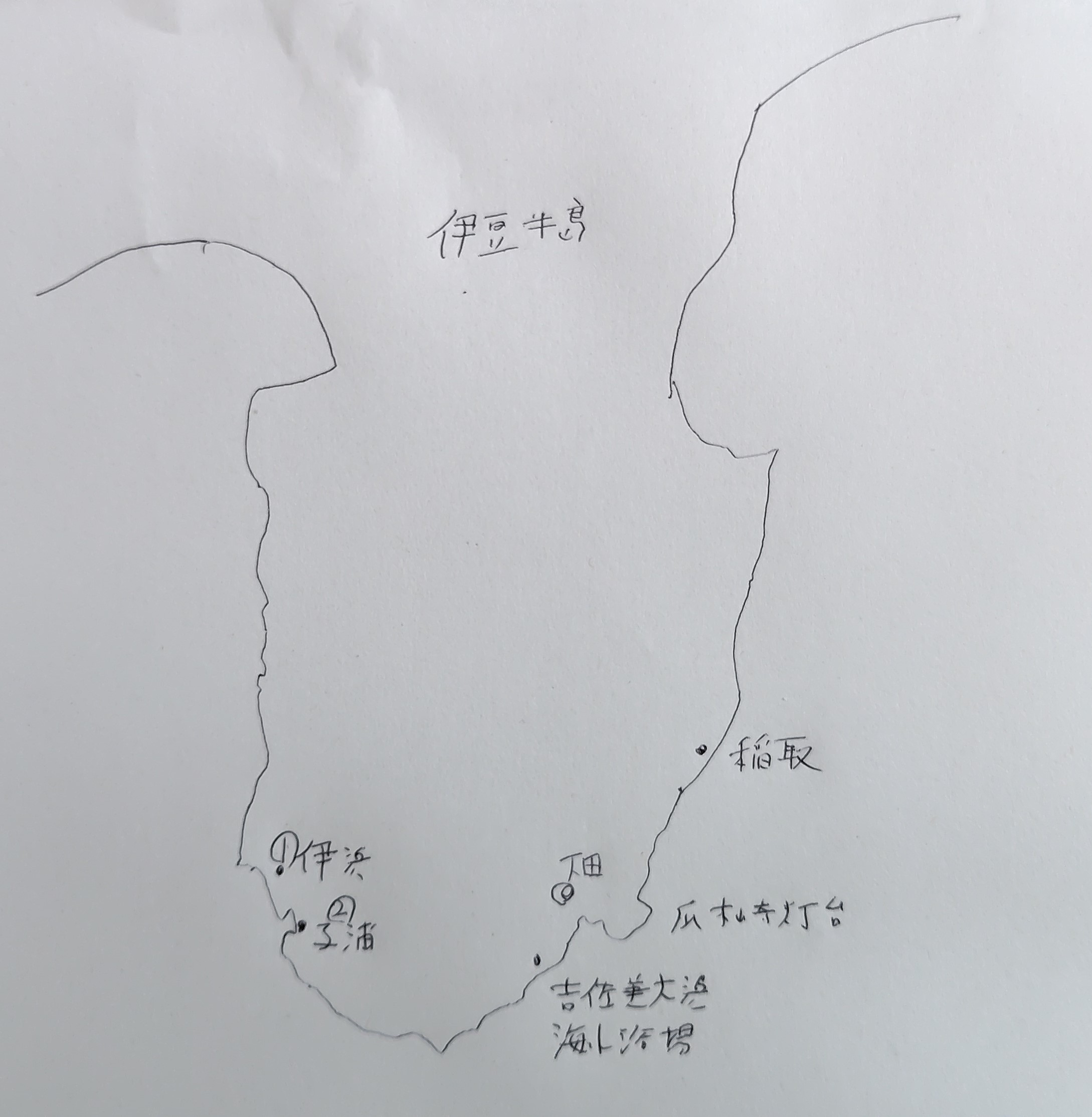 伊豆半島の概略地図